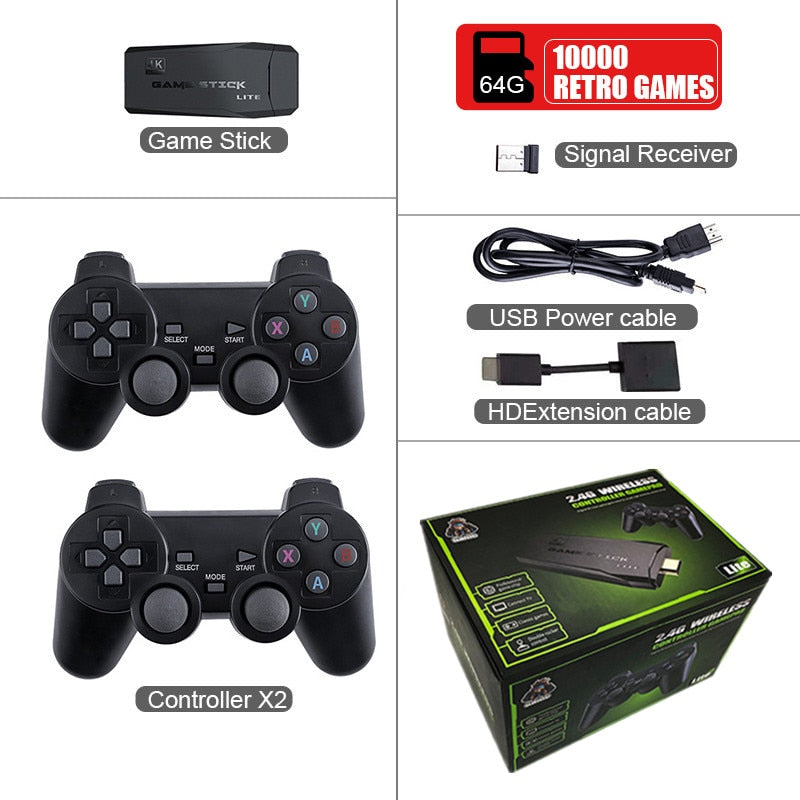 GameBox 4K™ 10.000 Jogos PS2 Nitendo Atari Retrô + 2 Controle sem Fio